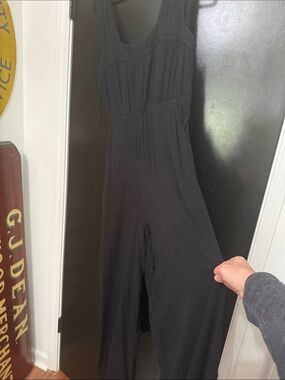 Free People Black Maxi Jumpsuit Dress